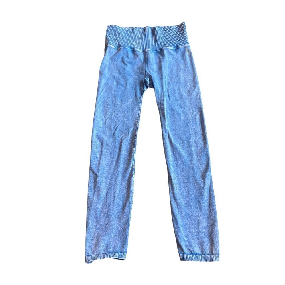 Free People Movement Blue Cutout Leggings Stretch Workout Athleisure Athletic XS